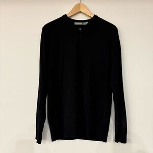 Icebreaker Merino Wool V Neck Sweater Mens Medium Black